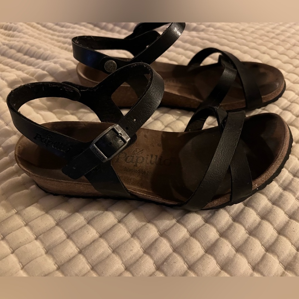 Papillio Black Sandals with wedge